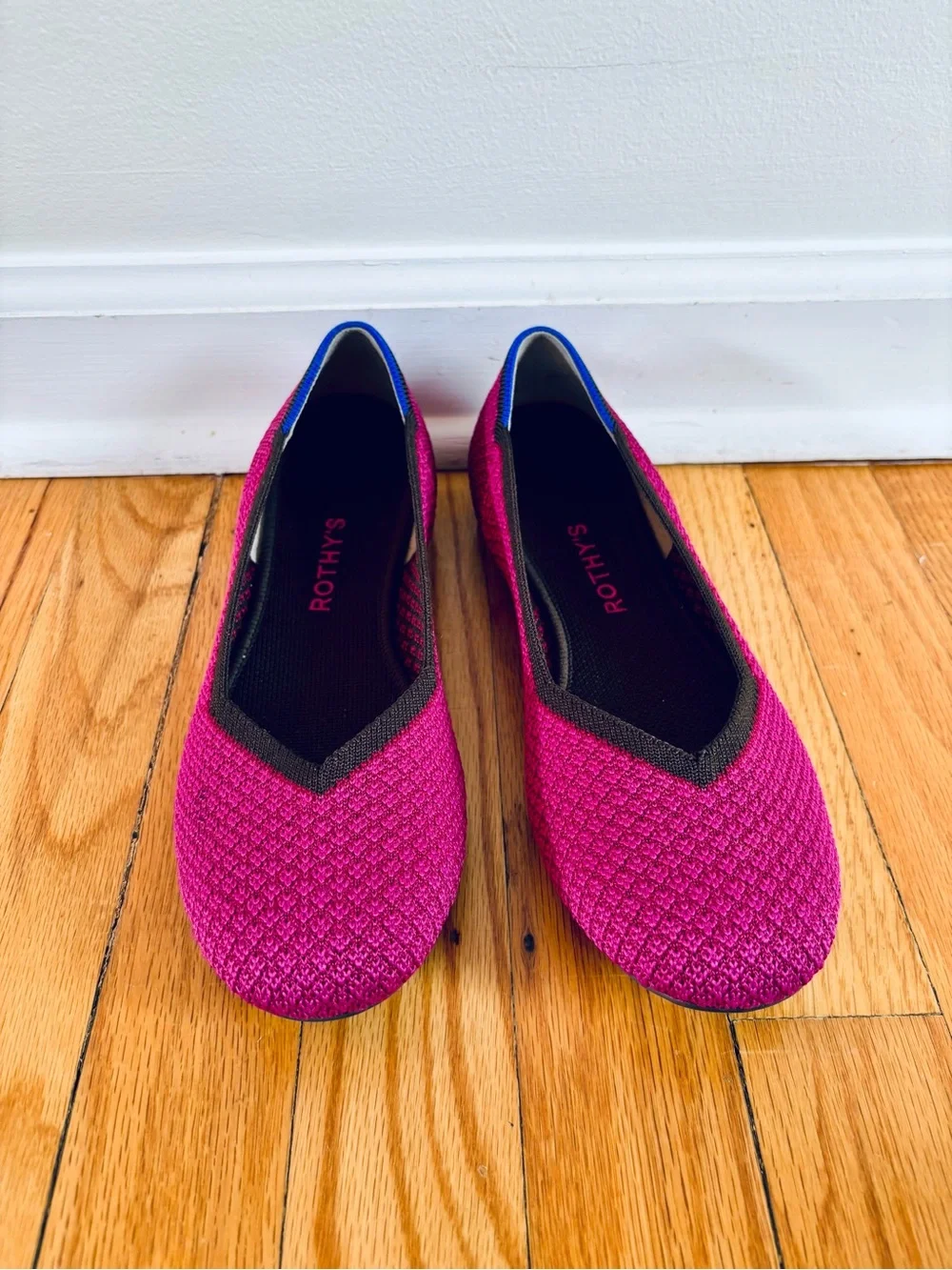 Rothy’s magenta the flat women’s 8.5 Textured Round Toe Limited Edition