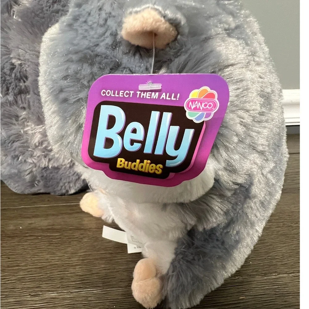 Nanco Belly Buddies Hamster Plush Toy Gray White‎ Stuffed Animal Bundle
