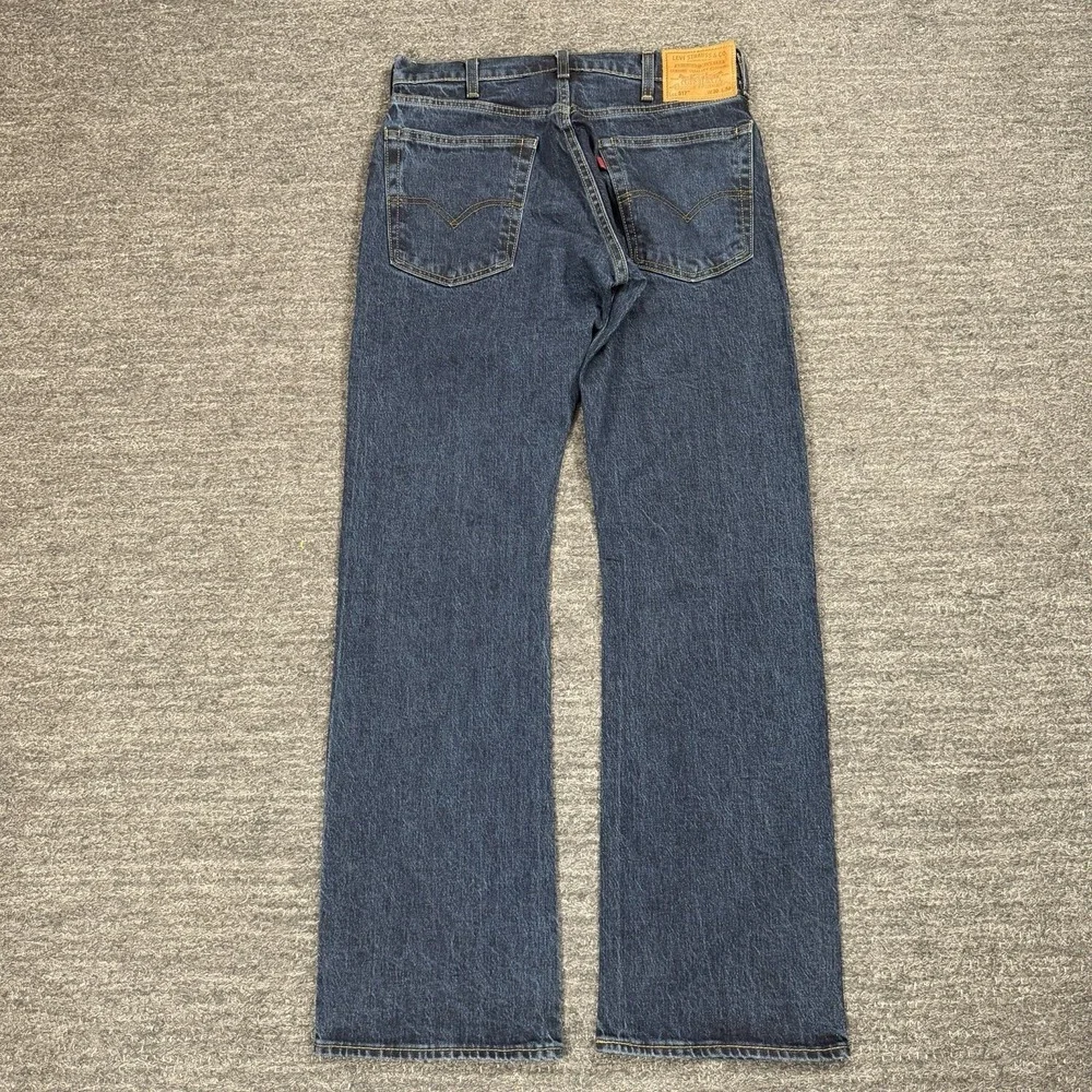 Levis Premium 517 Jeans Men 30x30 Blue Bootcut Medium Wash Demin Cotton Ranch