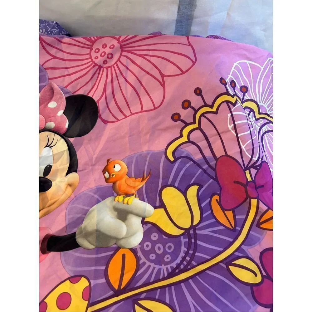 Disney Minnie crib toddler bed 4‎ piece sheets fitted flat pc 