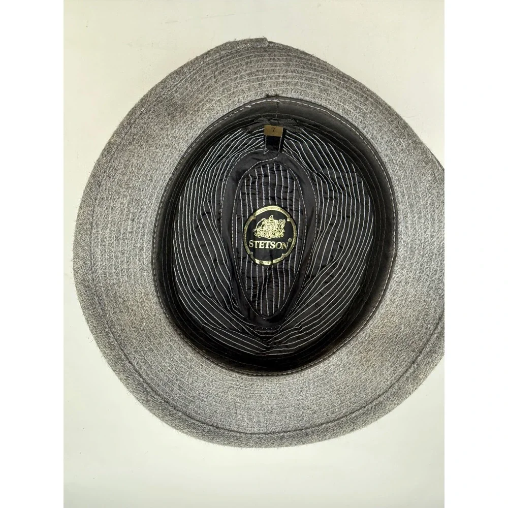 Stetson‎ Vintage Gray Wool Blend Fedora Hat Made in USA Size 7 Mens Classic