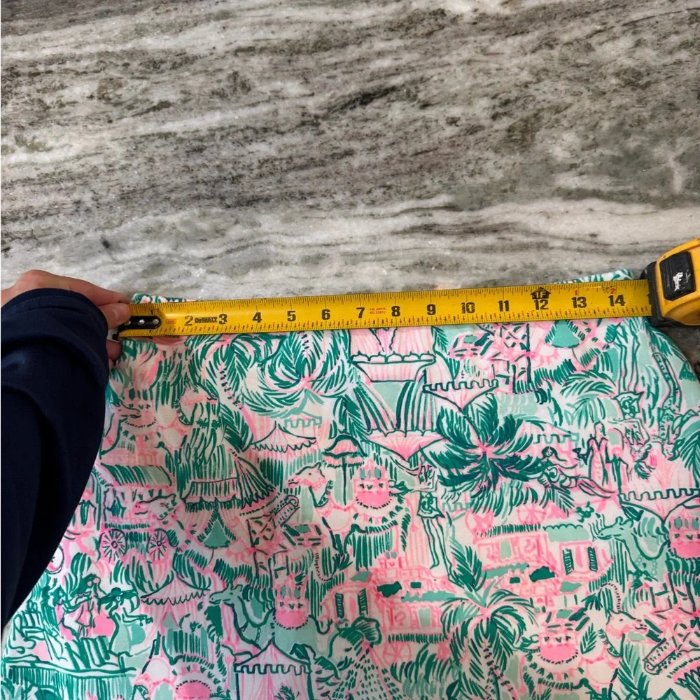 Lilly Pulitzer Pink and Green Printed Mini Skirt
