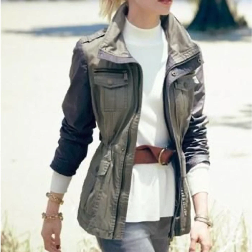 MICHAEL‎ Michael Kors Green Anorak Jacket with hood size XS