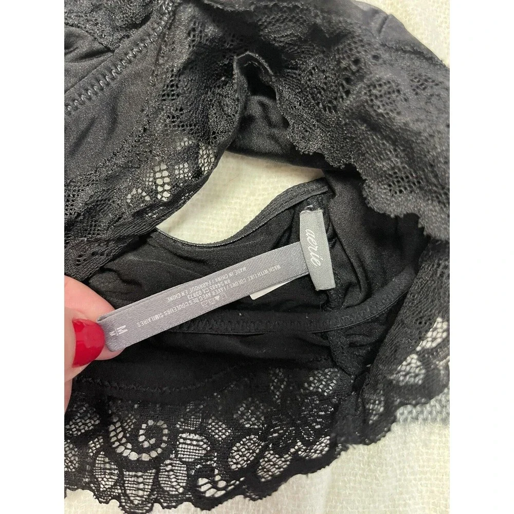 aerie black bralette