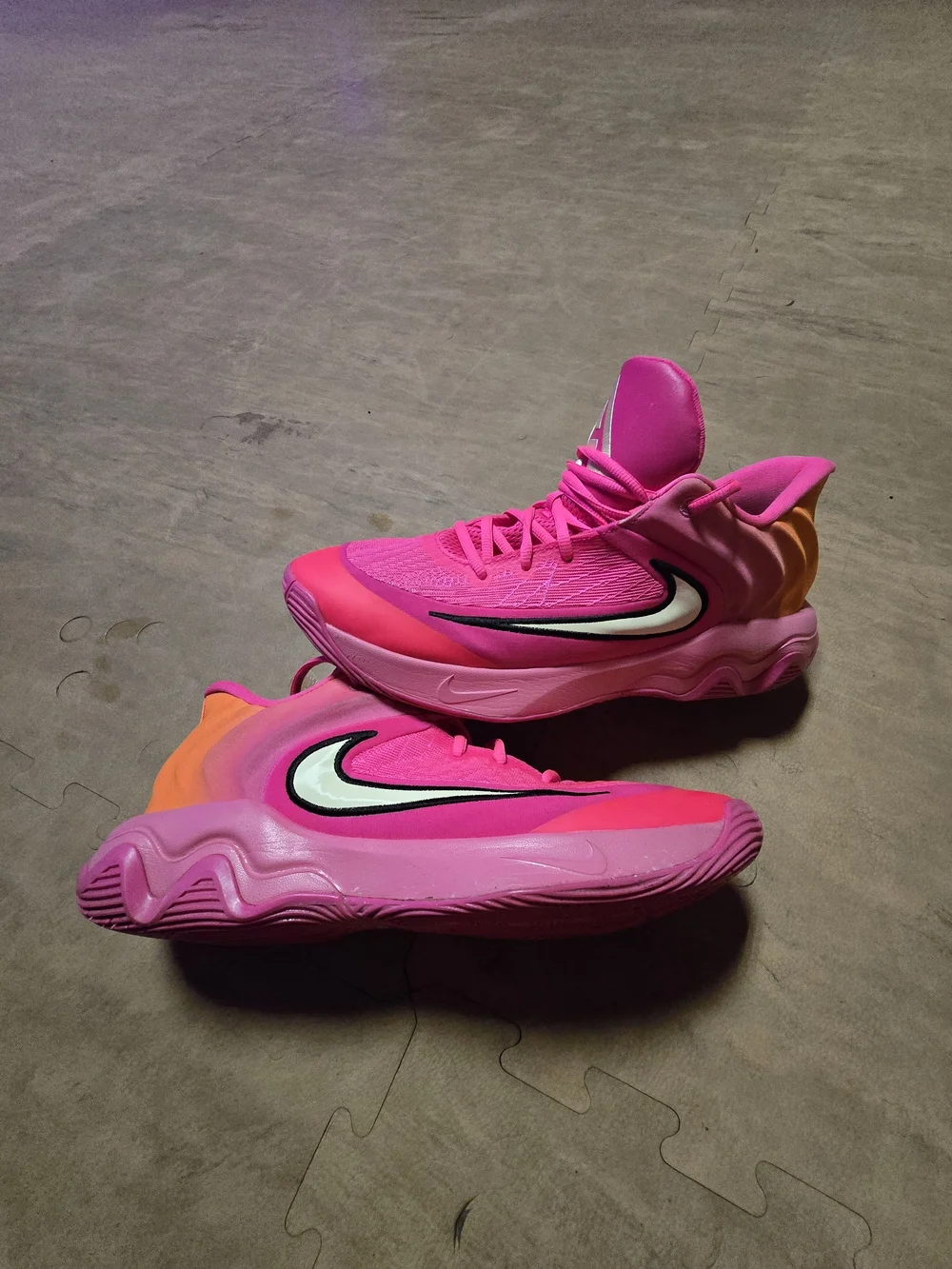 Nike Giannis Immortality 4 Pink and Orange Mens Performance Basketball Shoes