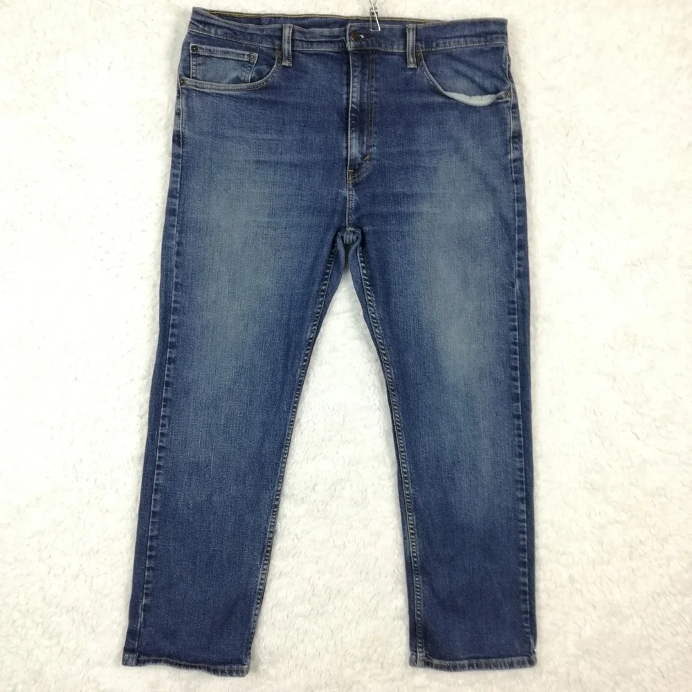 Levi's Mens Jeans 505 Straight Leg Regular Fit Blue Denim Medium‎ Wash 38x29