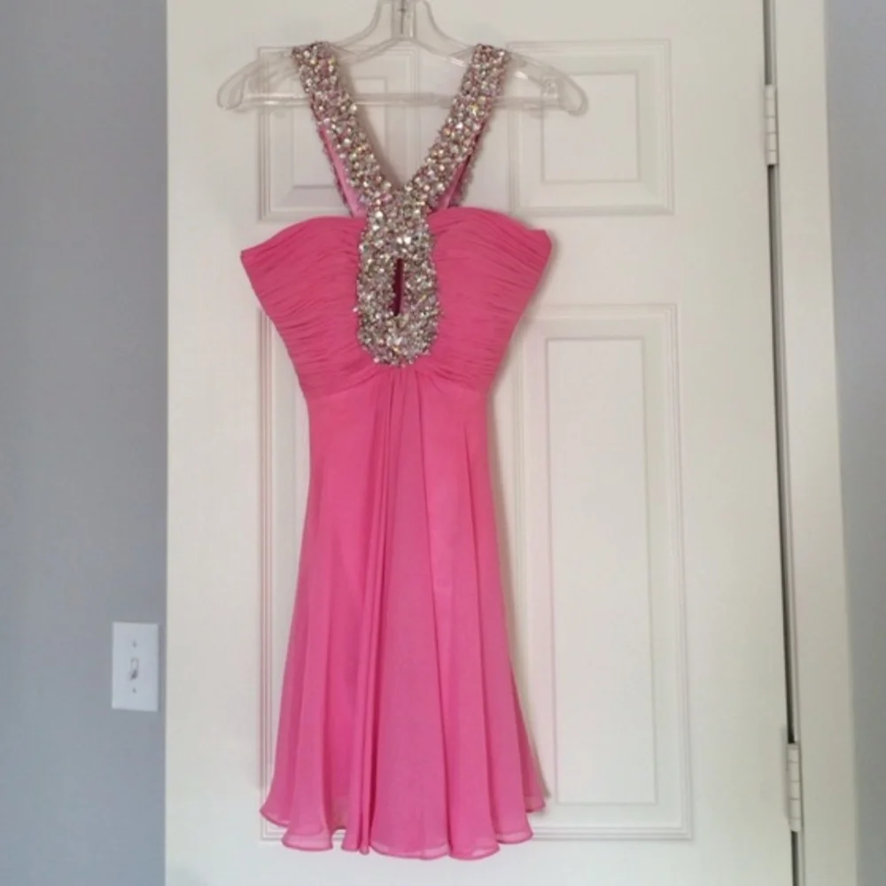 Sherri Hill shimmering pearlescent