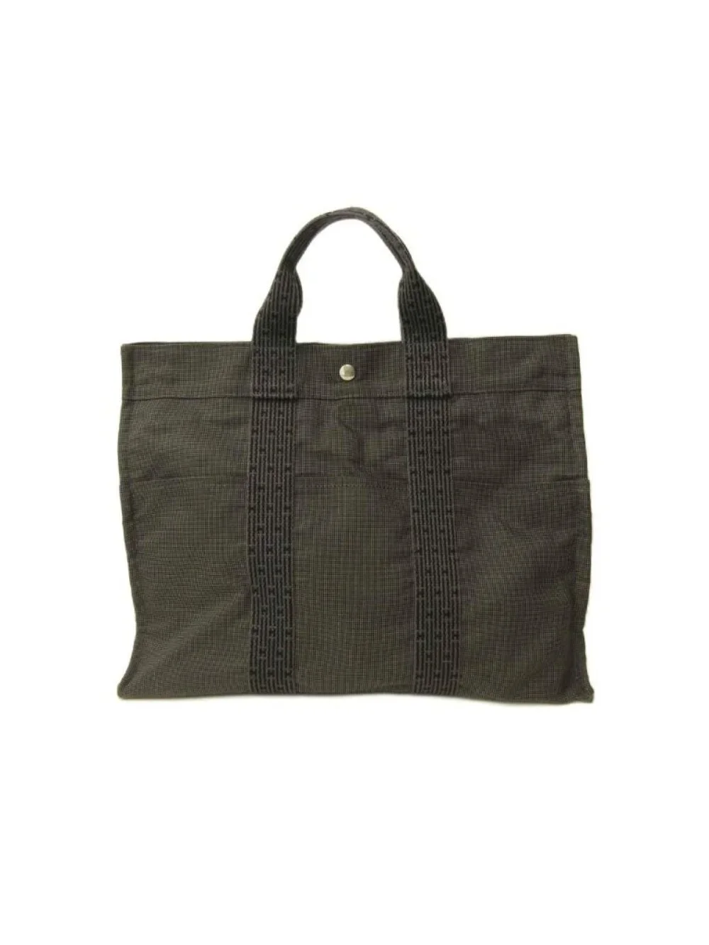 Hermes Her Line MM Herline Tote Canvas Gray