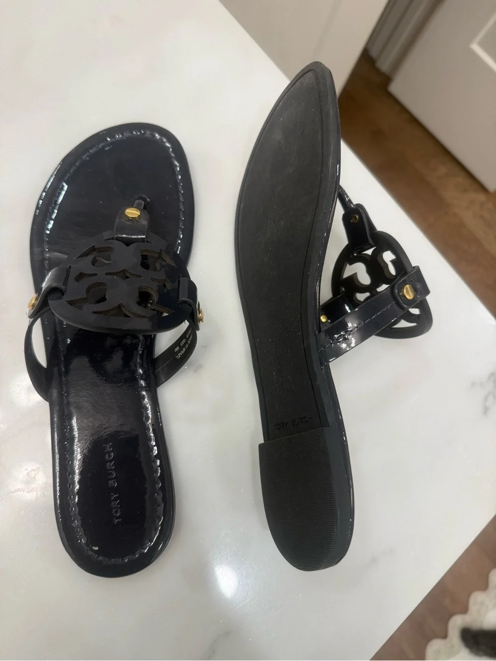 Tory Burch glossy navy