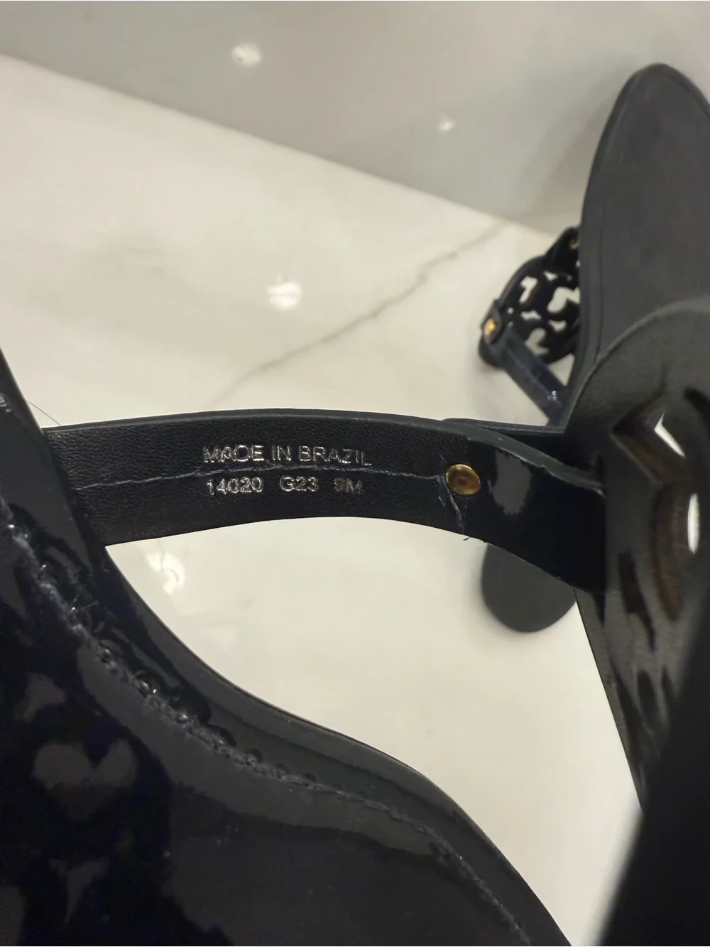Tory Burch glossy navy