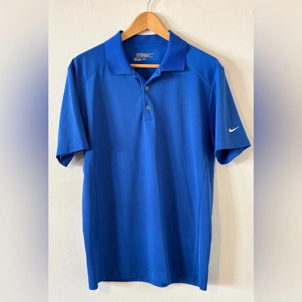 🌸 Nike Golf Tour Performance Polo Blue Shirt - Men’s Size Medium