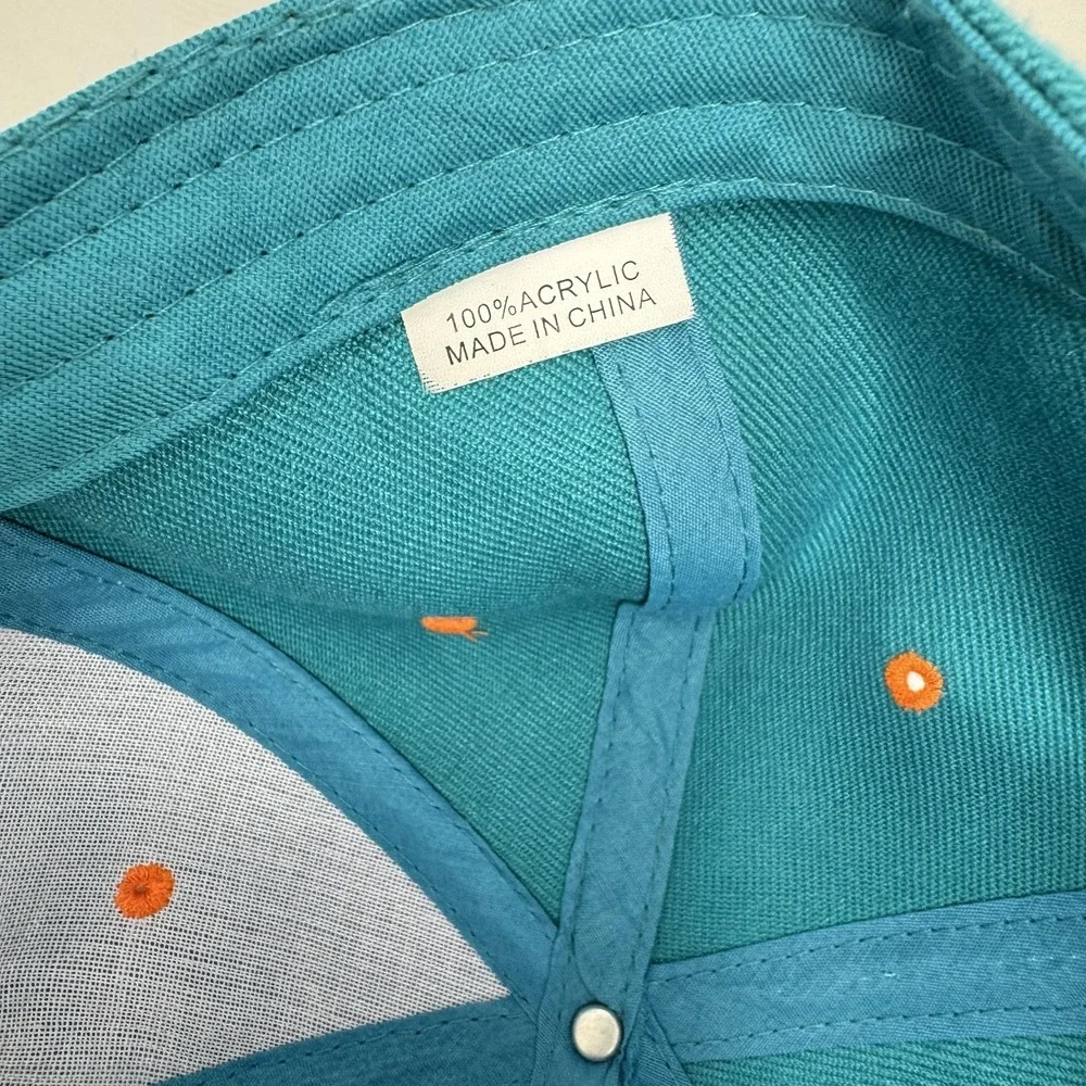 Miami Dolphins Hat Cap Snap Back‎ Teal Orange NFL Football Throwback Old Logo