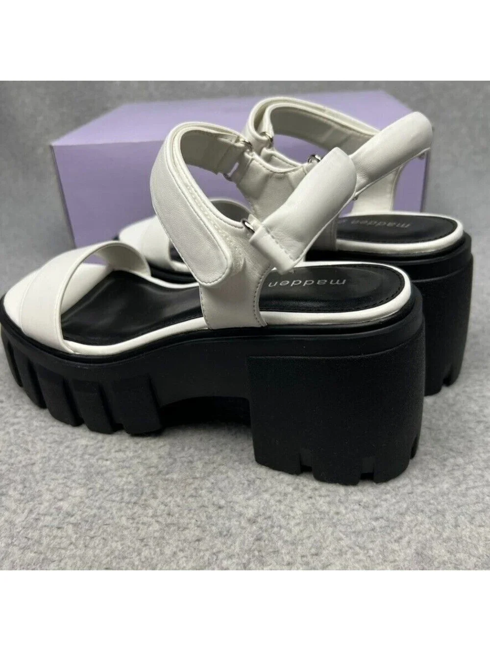 Y2K Madden Girl Womens Chunky Heel Sandals Size 10 M Platform Shoes 90s