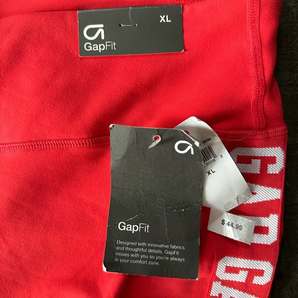 NWT Gap GapFit Women's XL Pink Logo Cropped Capri Leggings | SKU 0522