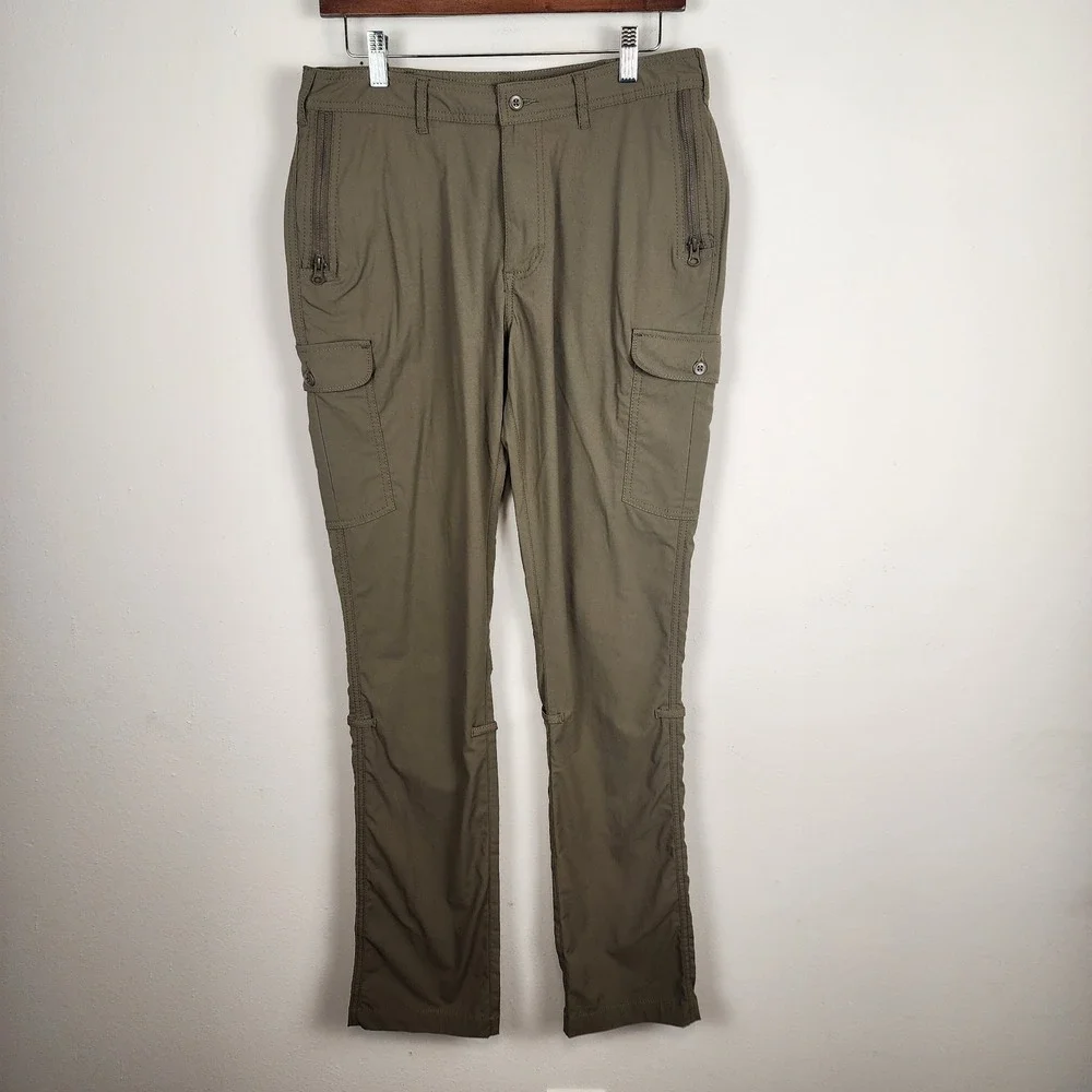 Clothing Arts P Cubed‎ Pickpocket Proof Olive Green Pants Women's Size 8 Tall