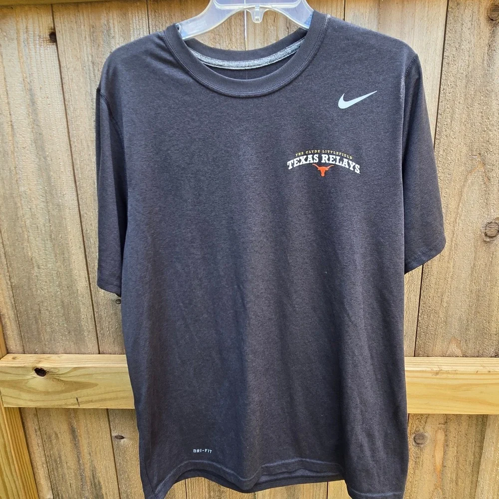 Nike Texas Relays Clyde Littlefield Dri-FIT T-Shirt Mens Large Charcoal Gray