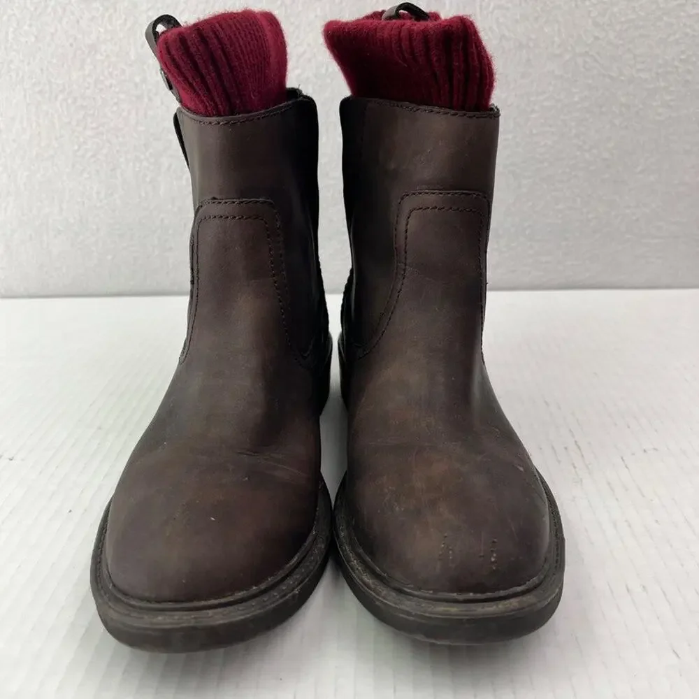Tommy Hilfiger Boots Womens  6.5 Brown Ankle Boots slip-on sock