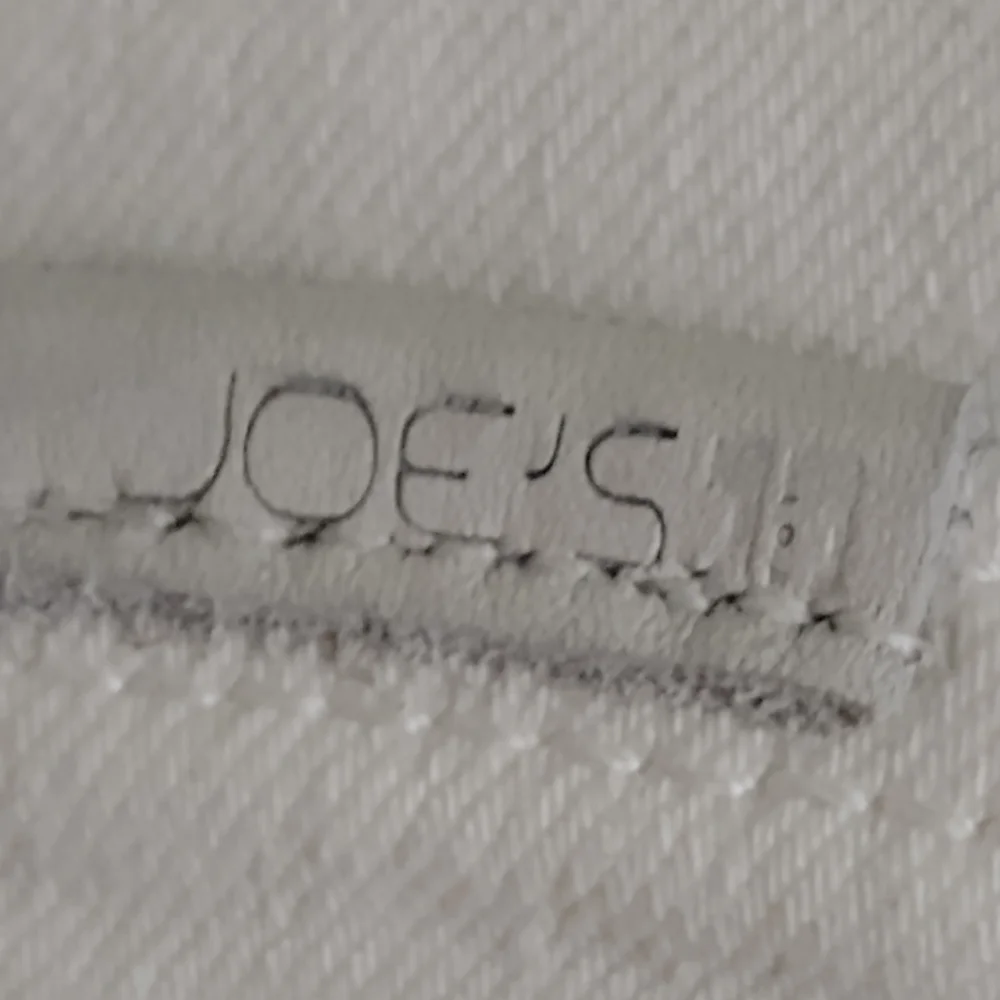 Joe's White Cotton Denim Button Fly Skirt