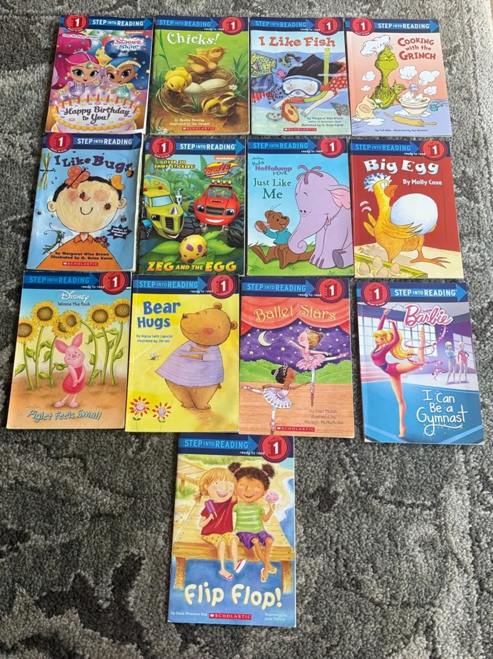 13 Step into Reading Level 1 Kids Book Set - Assorted Titles
