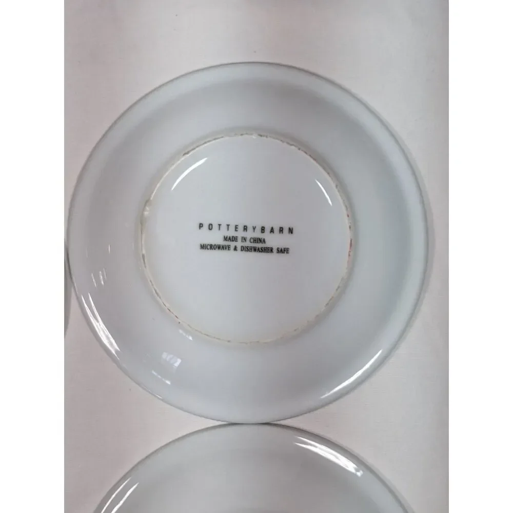 4 Pottery Barn White Plates 8