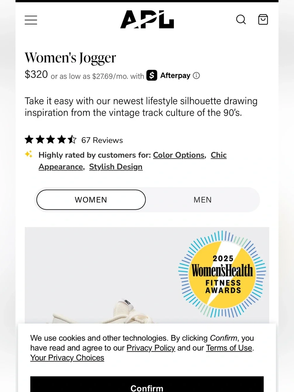 APL Women's Jogger Sneakers in Ivory