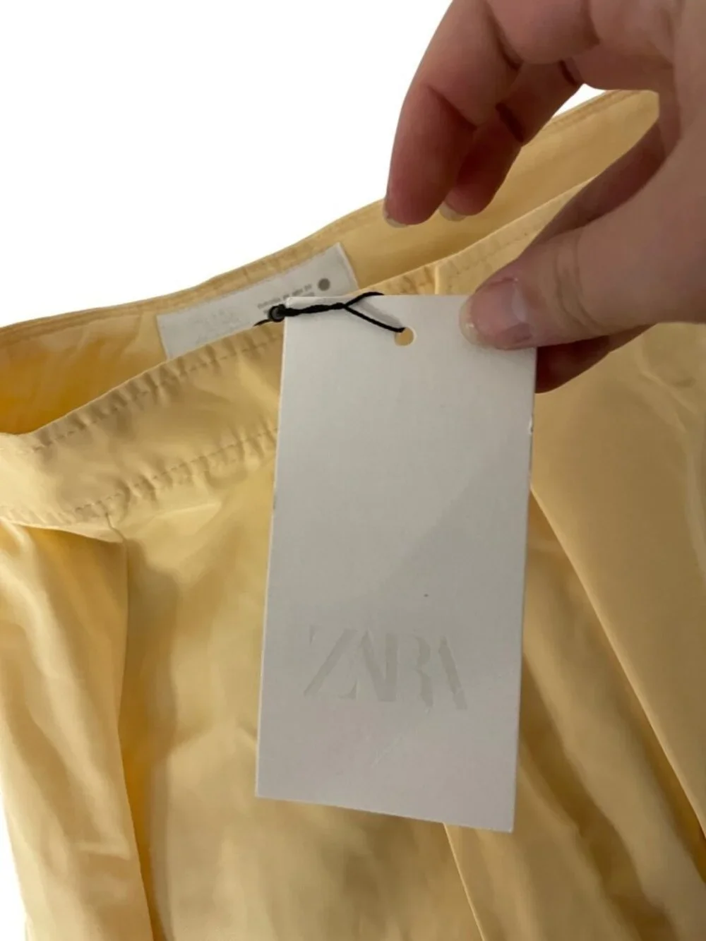 Zara ZW Womens Midi Skirt XS Yellow High Waist A-Line Flare 2484/065 NWT