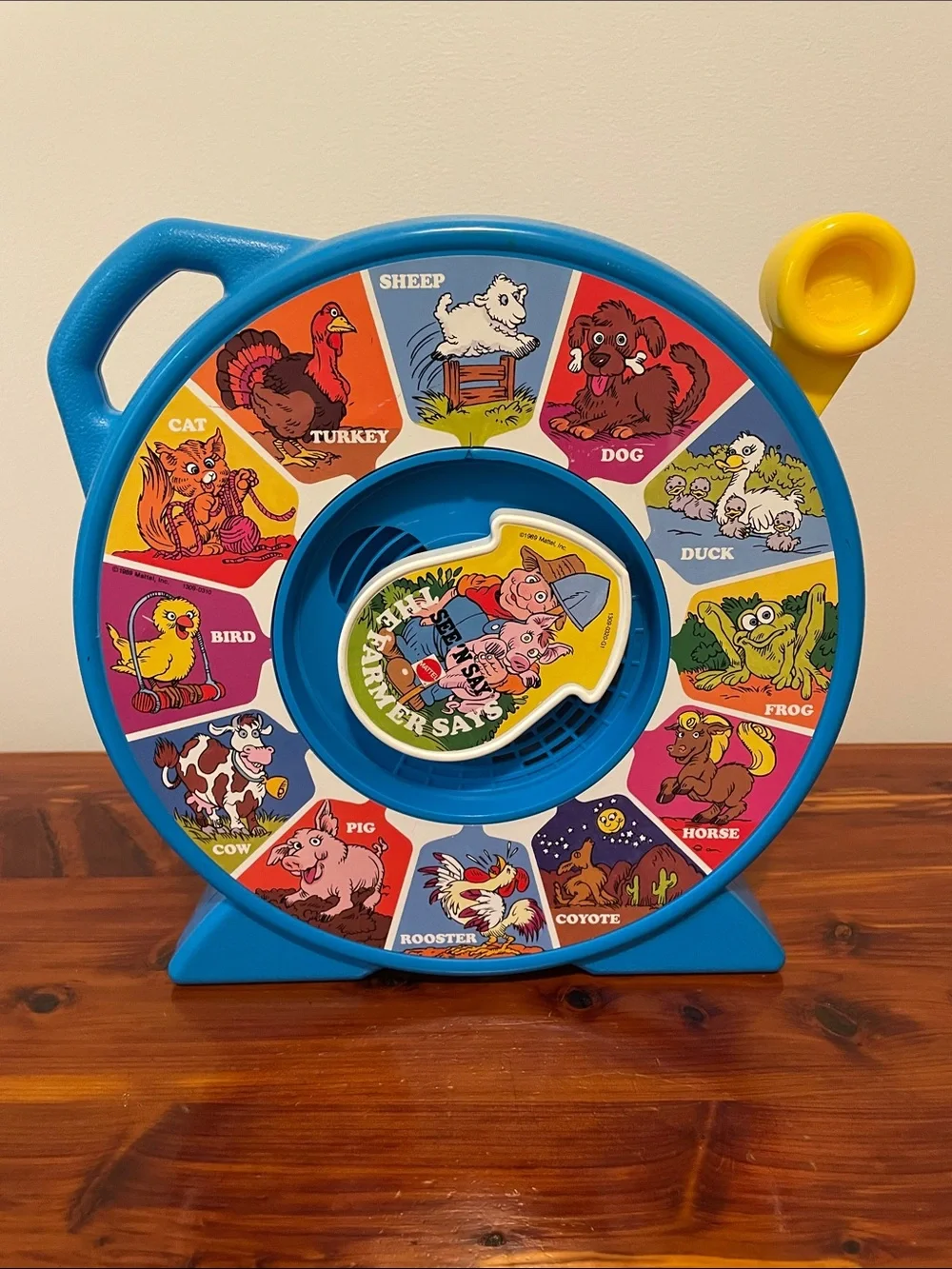 Vintage Mattel The Farmer Says See N Say Toy.