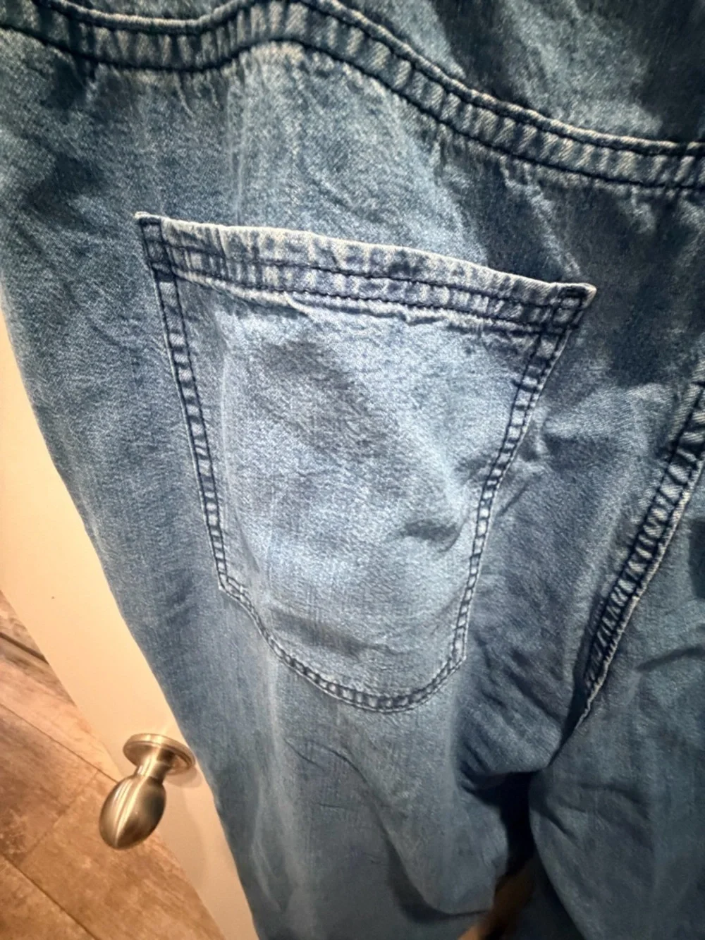 Old Navy Wide Leg Jeans Women Size 18 High Rise Drawstring Drapey Denim