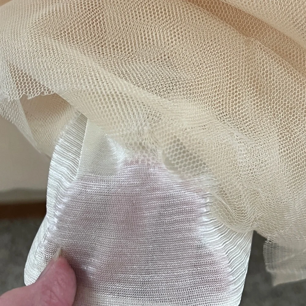 Baluoke Champagne Layered Midi Tulle Tutu‎ Skirt Size Small/Medium
