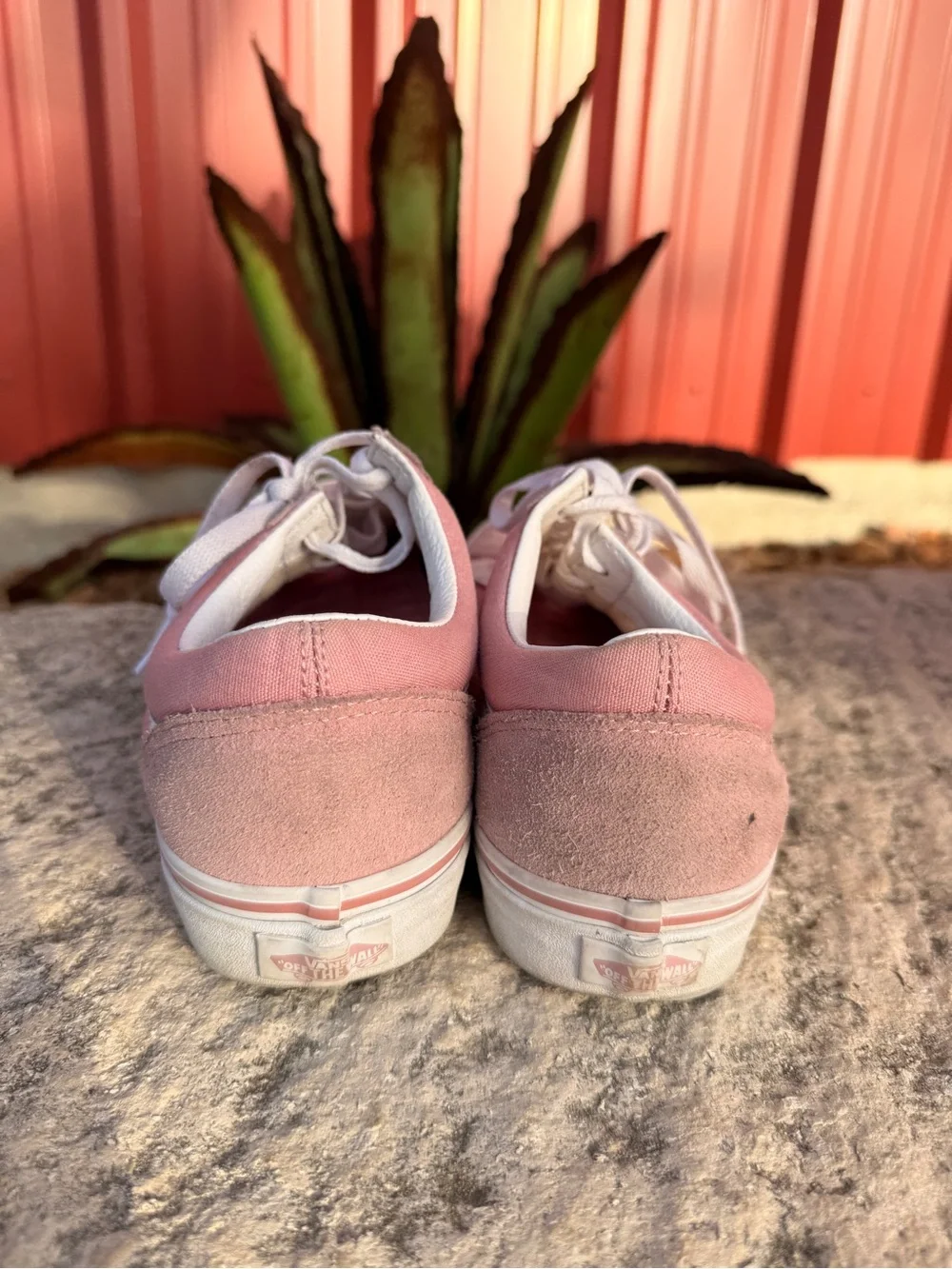 Vans Pink Old Skool Canvas & Suede Women's Sneakers