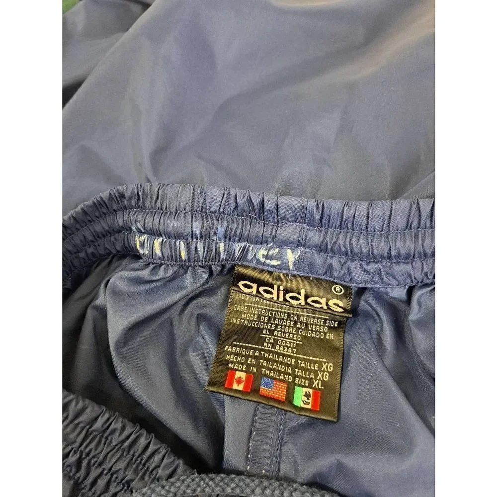 Vintage 90's Adidas Windbreaker track pants jogger womens small nylon blue
