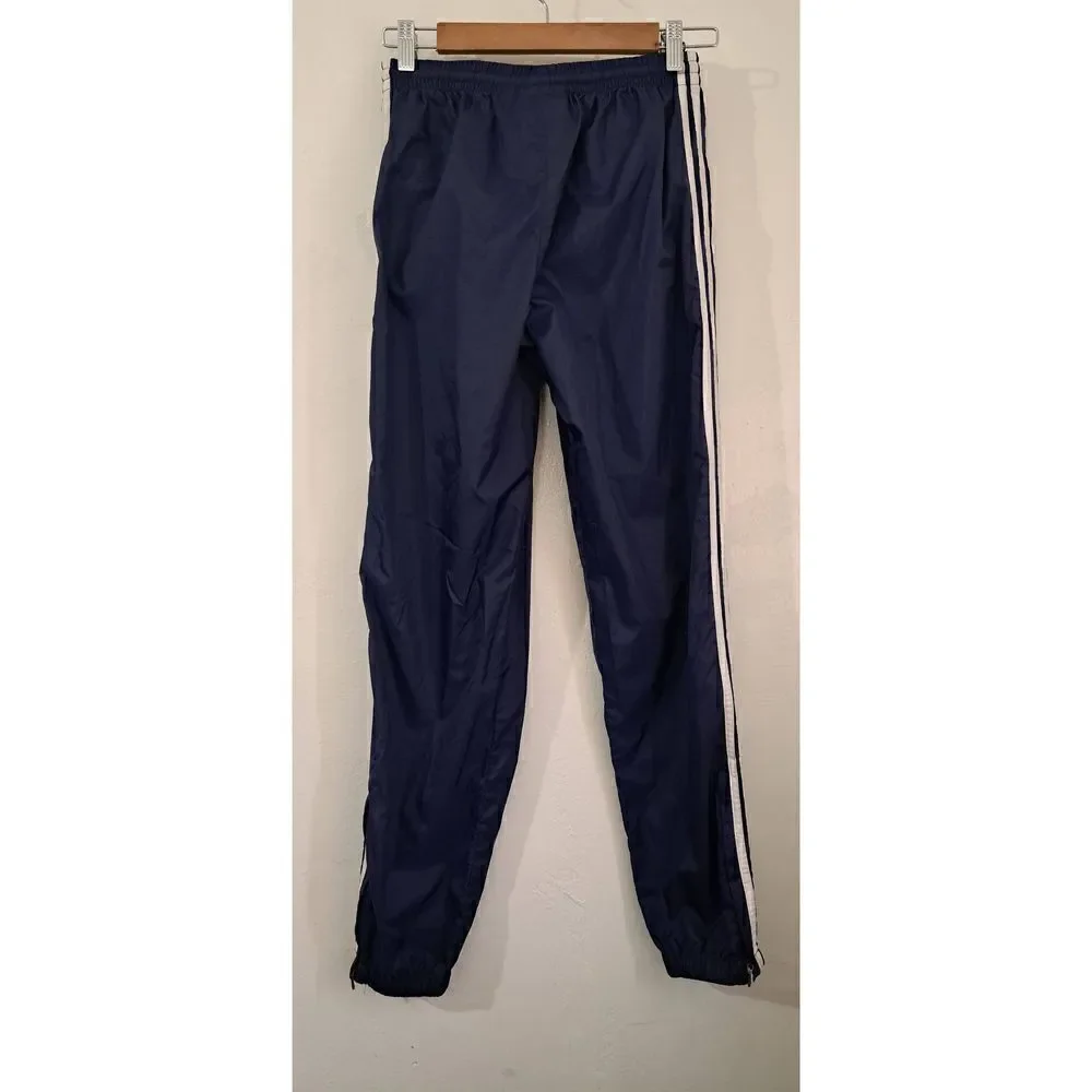 Vintage 90's Adidas Windbreaker track pants jogger womens small nylon blue