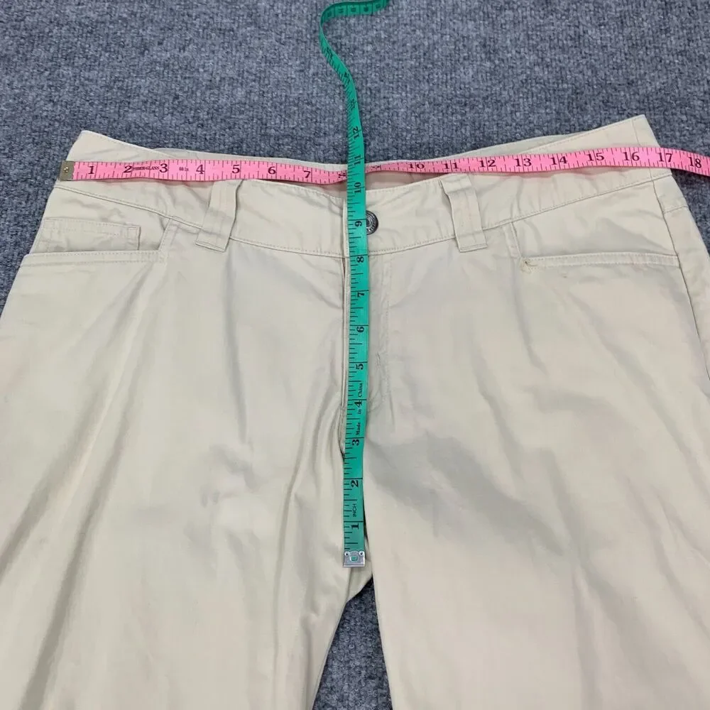 Patagonia Organic Cotton Capri Womens 8 Beige Pockets Outdoor Zip Fly Khakis