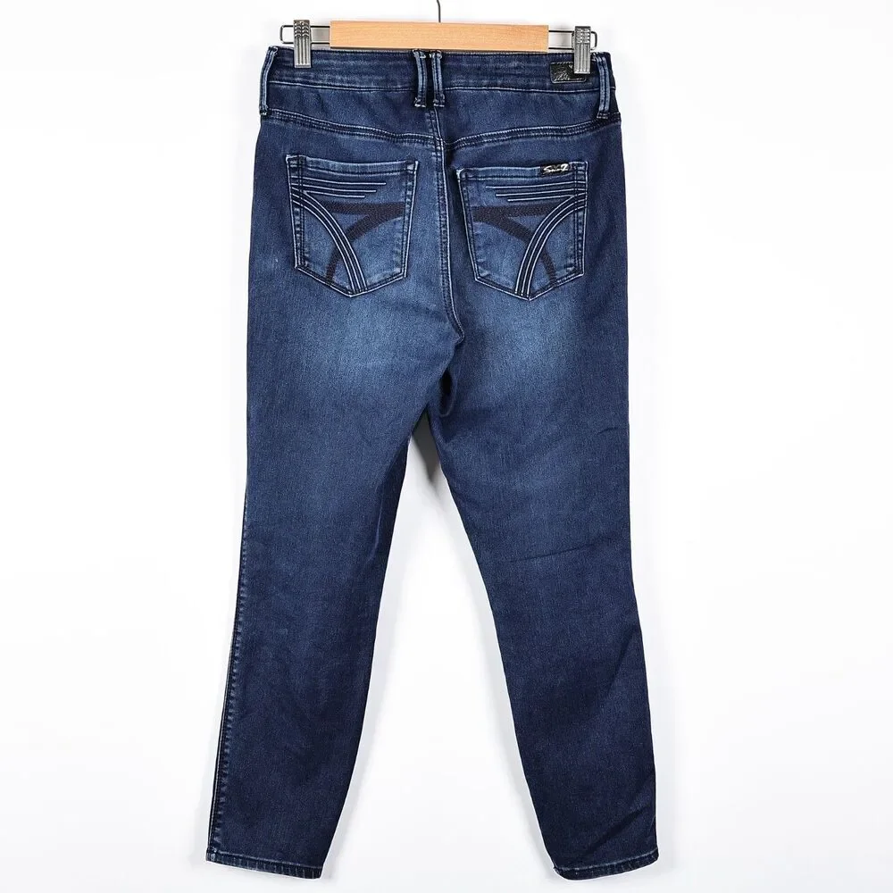 Seven7 Jeans Womens Size 6 Blue Stretch‎ Slim Ankle Cropped Homer Blue Style