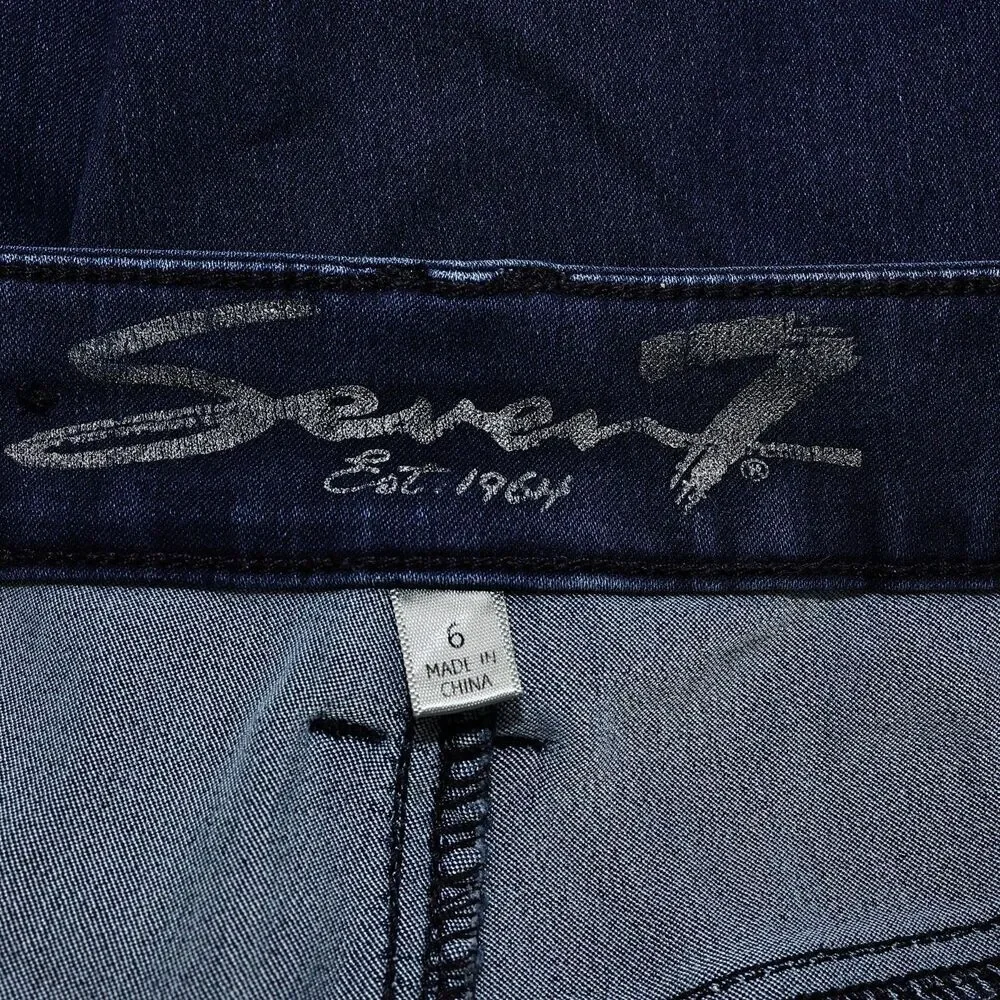 Seven7 Jeans Womens Size 6 Blue Stretch‎ Slim Ankle Cropped Homer Blue Style