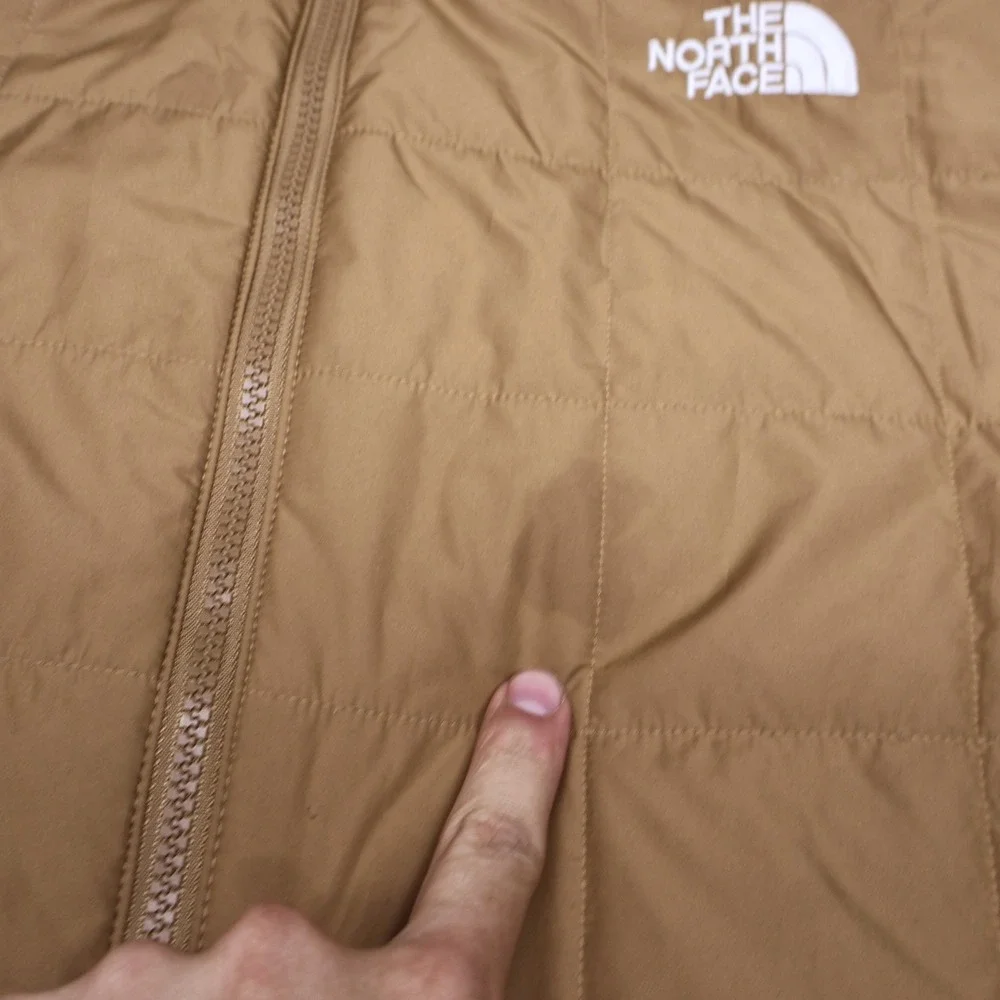North Face Junction Jacket Mens Large Brown Insulated Hiking Quilted Puffer Warm
