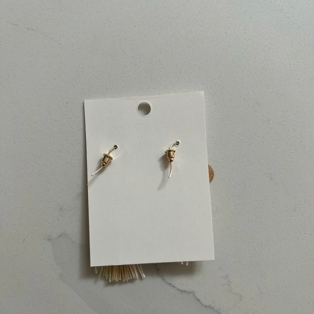 N/A tassel earrings cream