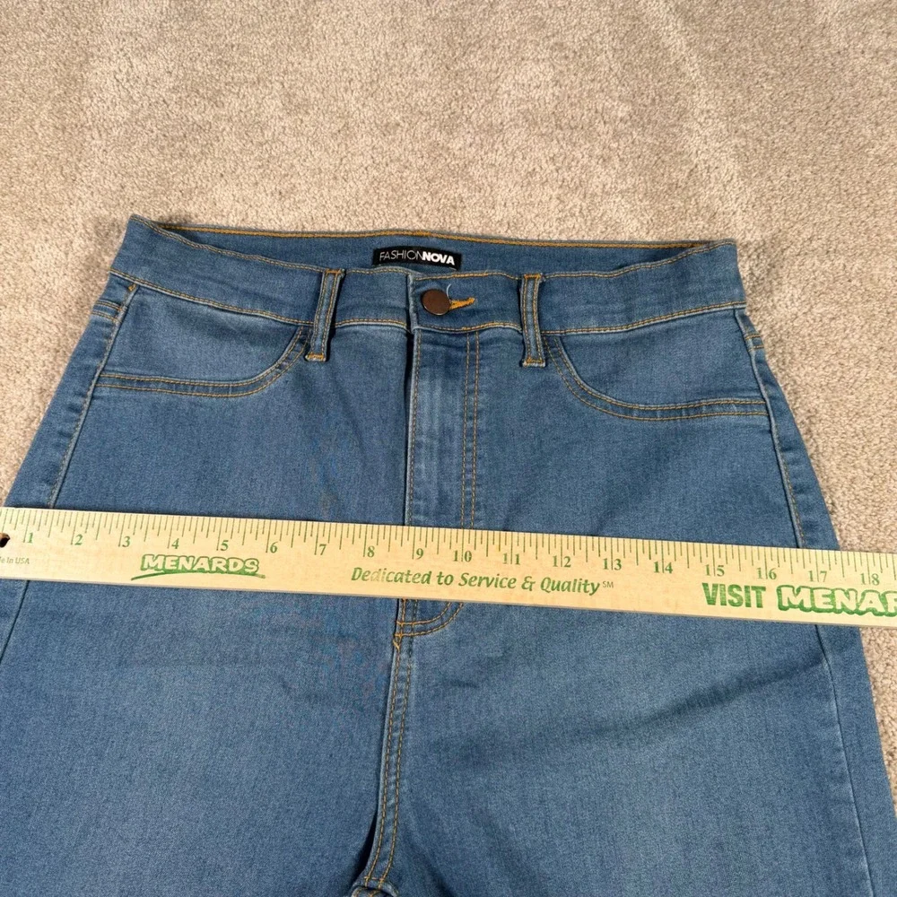 Fashion Nova Flare Jeans Womens 11‎ (28x34) Blue Deep In My Soul High Waisted