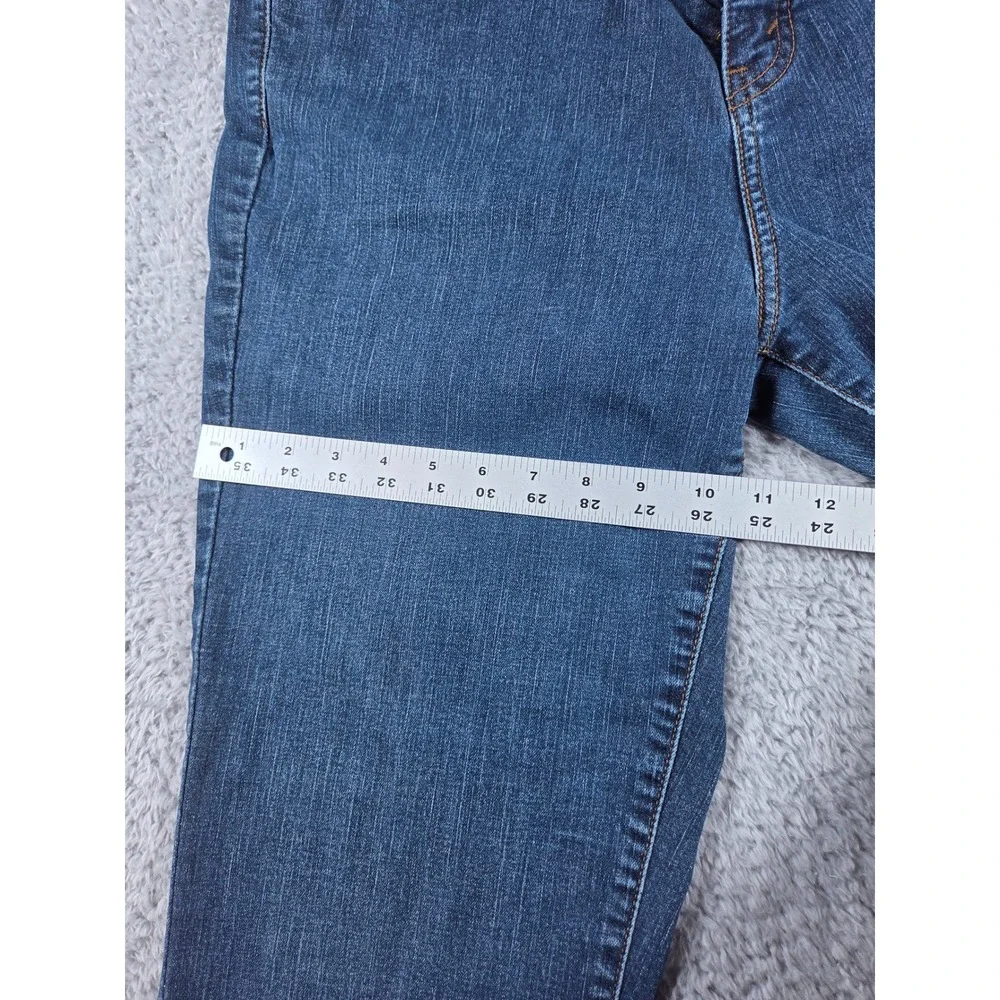 Levi's 512 Perfectly Slimming Jeans 16M Blue Womens Straight Leg Stretch Medium