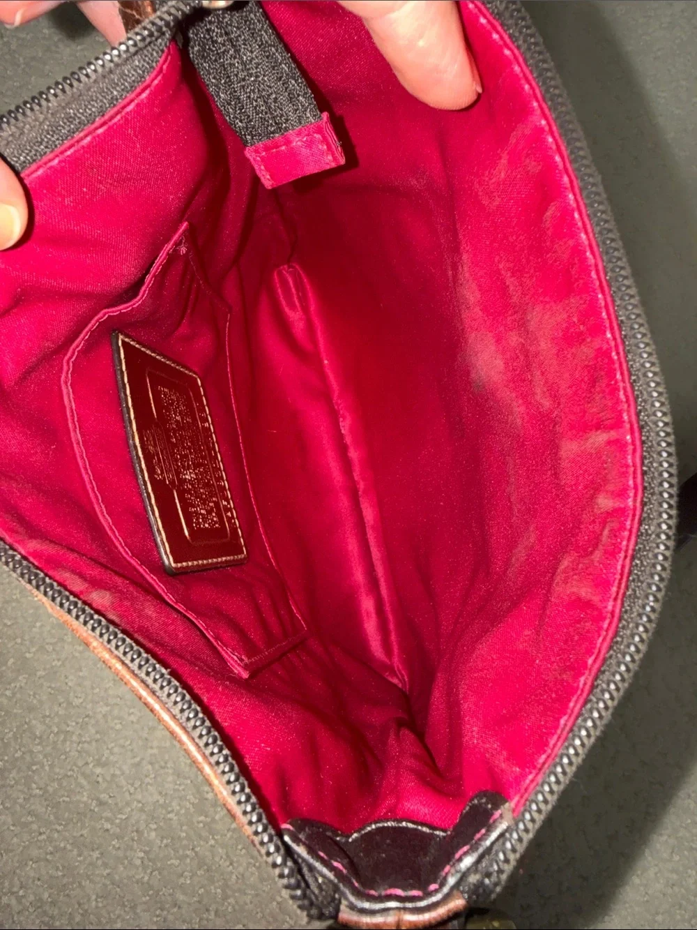 Coach compact leather