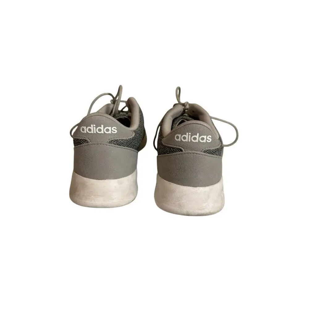 Adidas Women's Cloudfoam QT Racer Lace Up Running Sneakers Size 9 Gray Active
