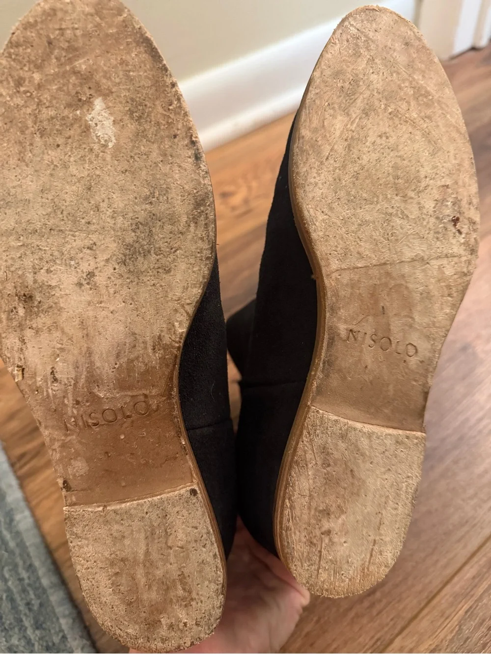 Nisolo black suede