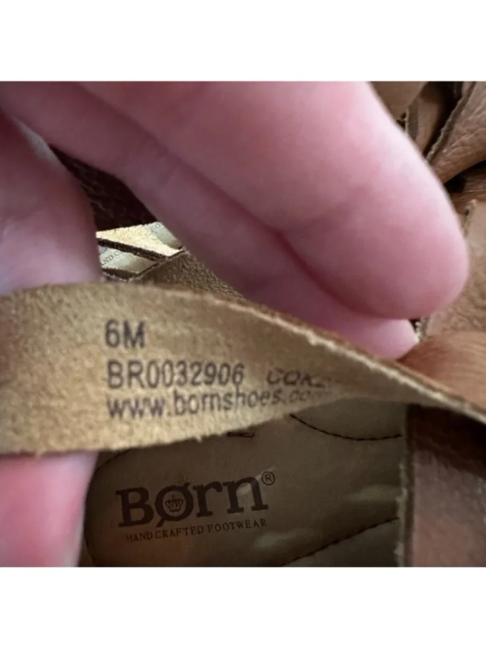 Born Iwa Sandals Womens size 6 Brown Leather Flats Shoes