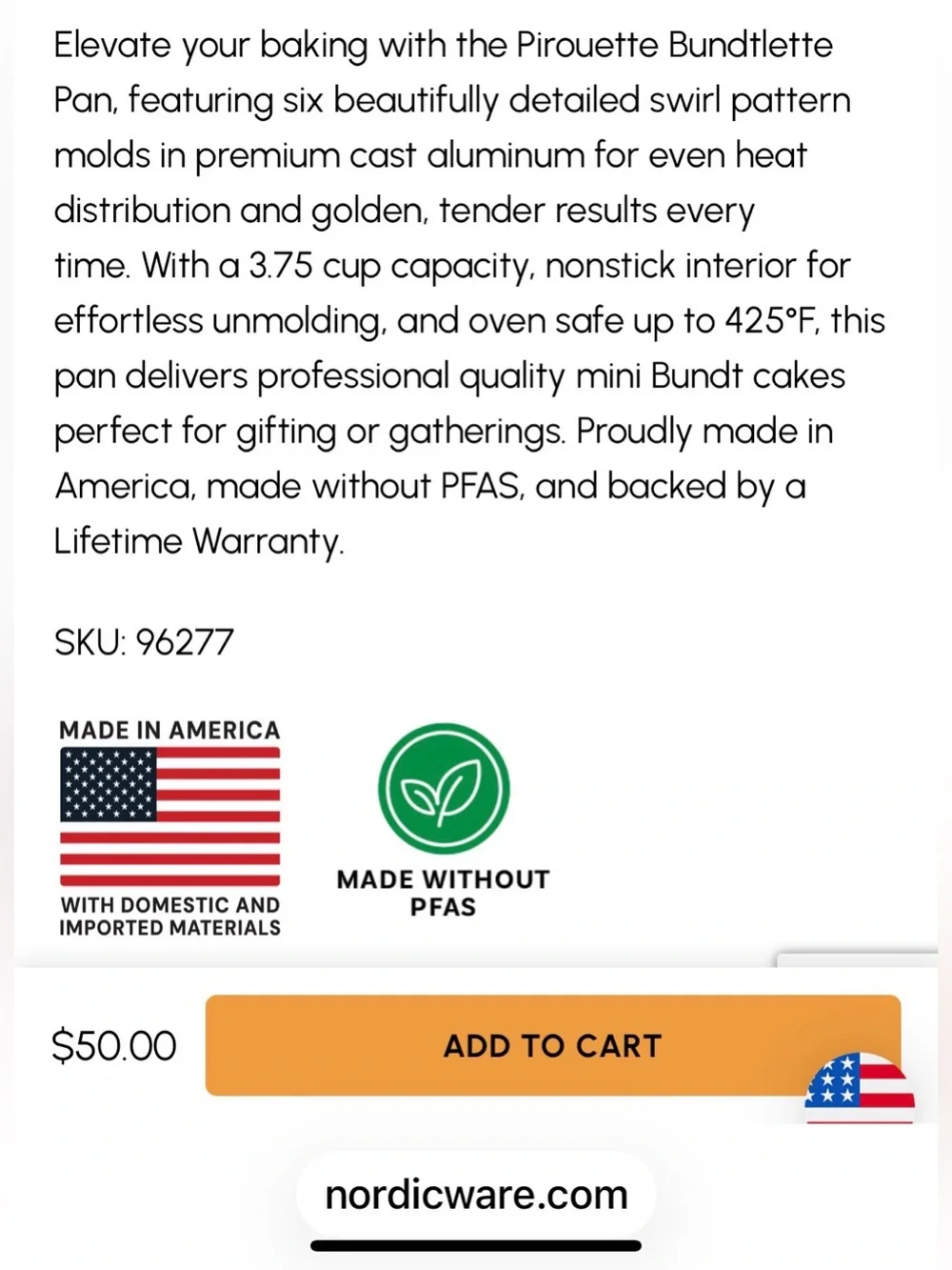 Nordic Ware guc there