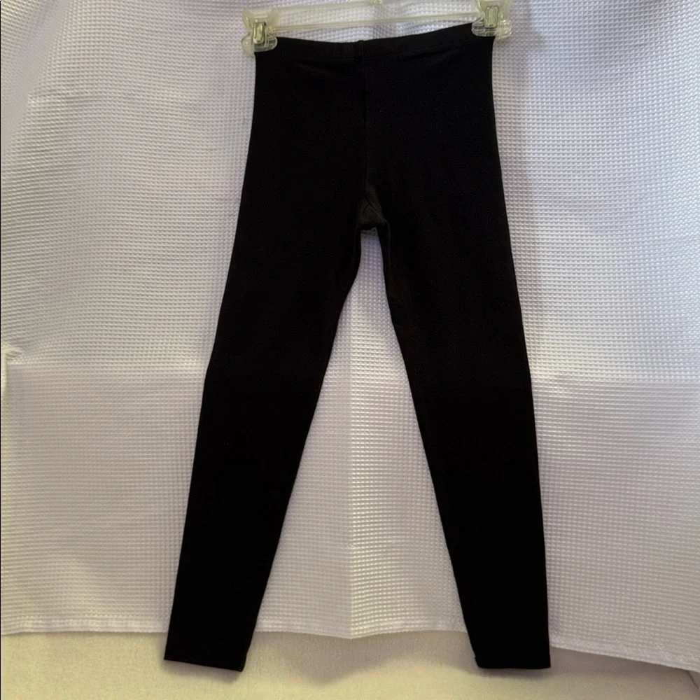 One Step Ahead Girls’ Black Leggings Size L school gym play comfy stretch