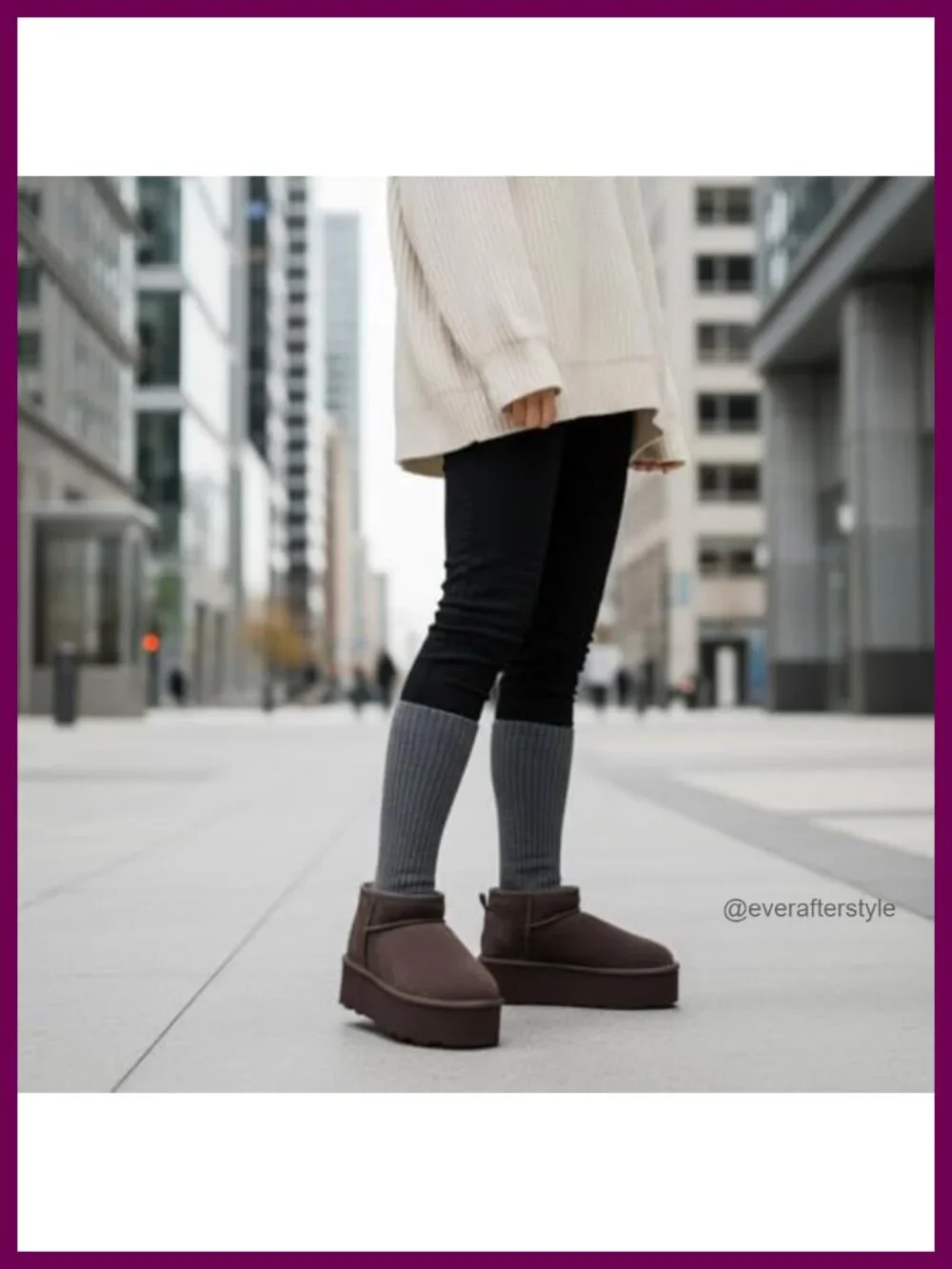 Genuine Suede Platform Ankle Boots with Faux Fur Lining, Memory Foam, Slip-On