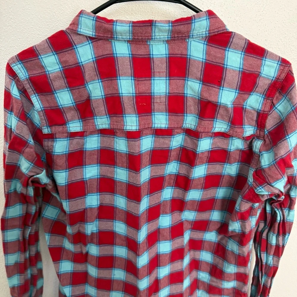 Hollister plaid button