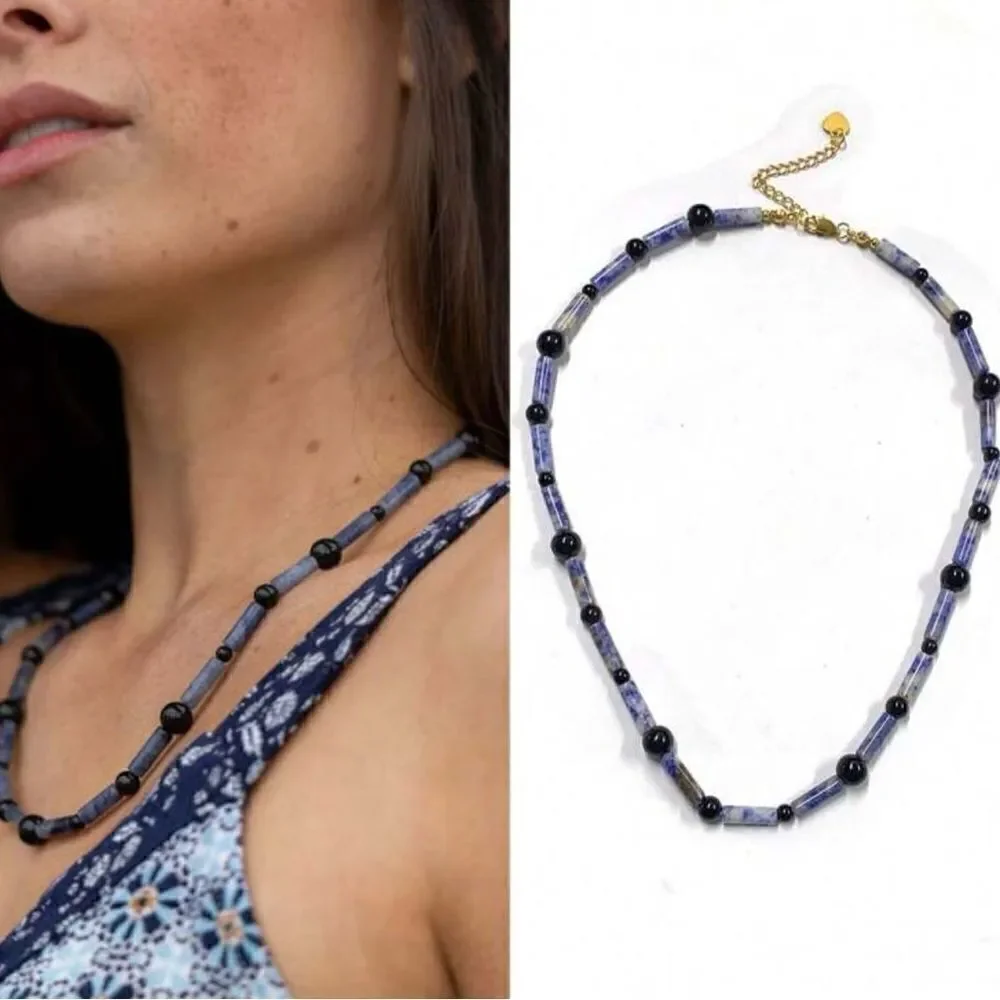 Anthropologie blue beaded