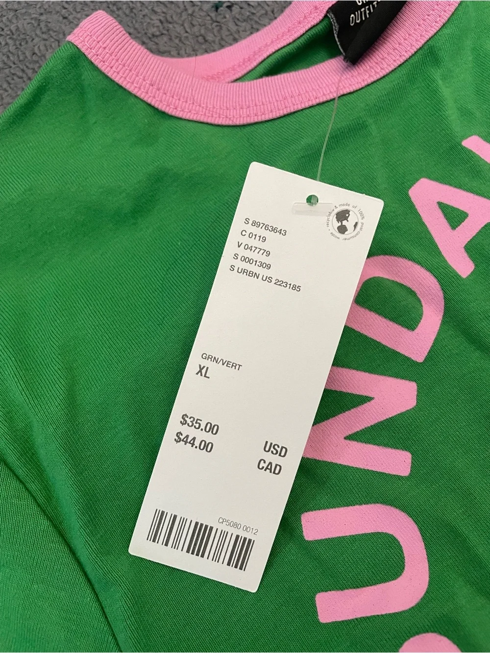 Urban Outfitters bright green