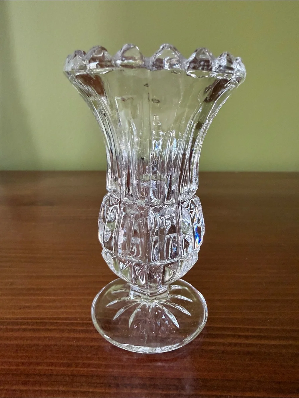 Clear Glass Decorative Vase